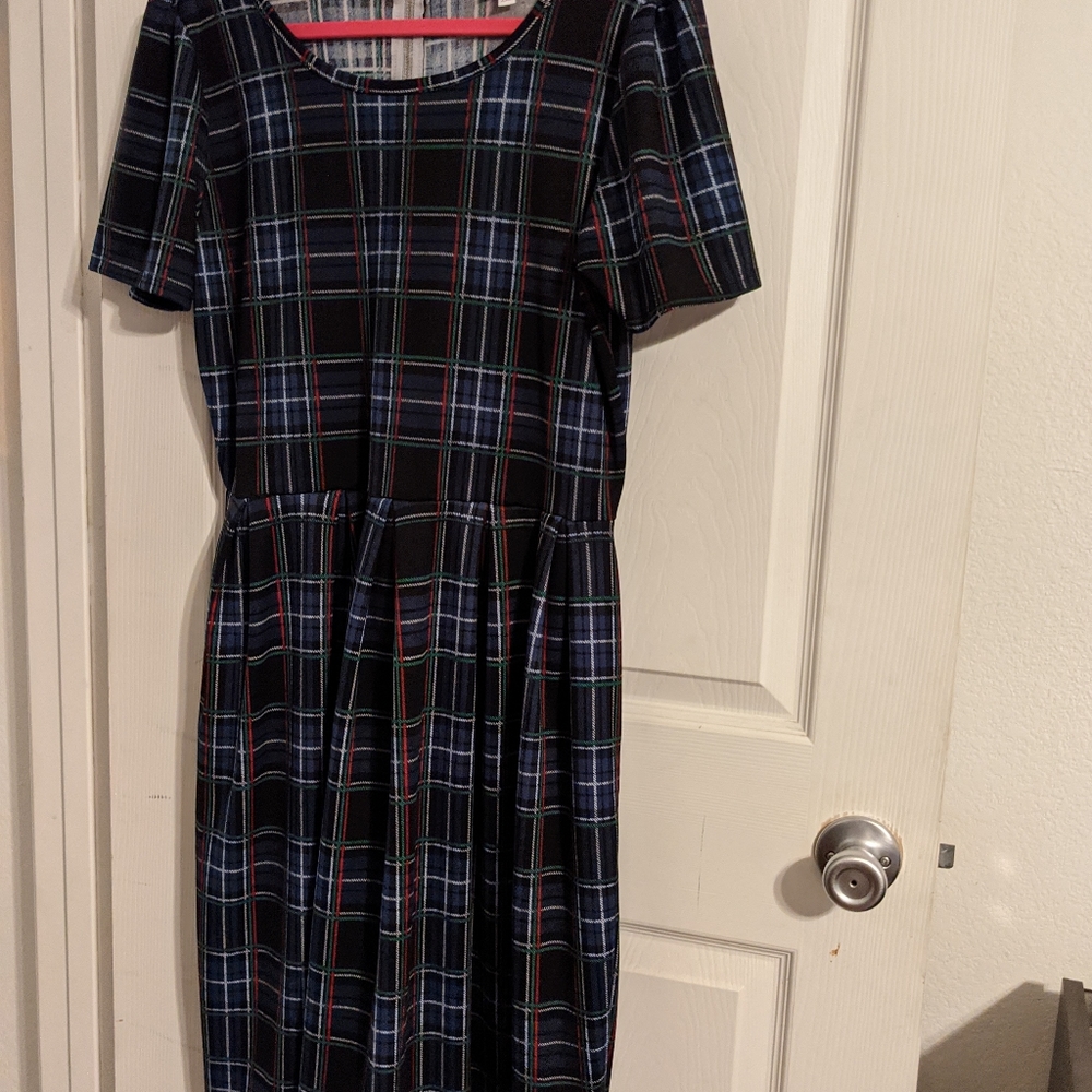 LuLaRoe plaid dress
